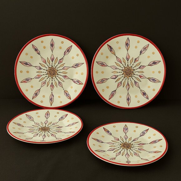 4 Spal Portugal Multicolored Decorative Plates Anthropologie (?) - Picture 1 of 5